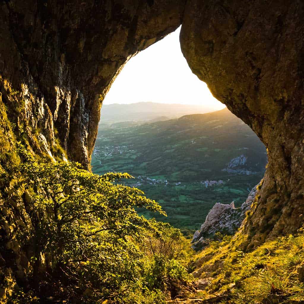 Natural Rock Window Okno Otlica Slovenia secret place