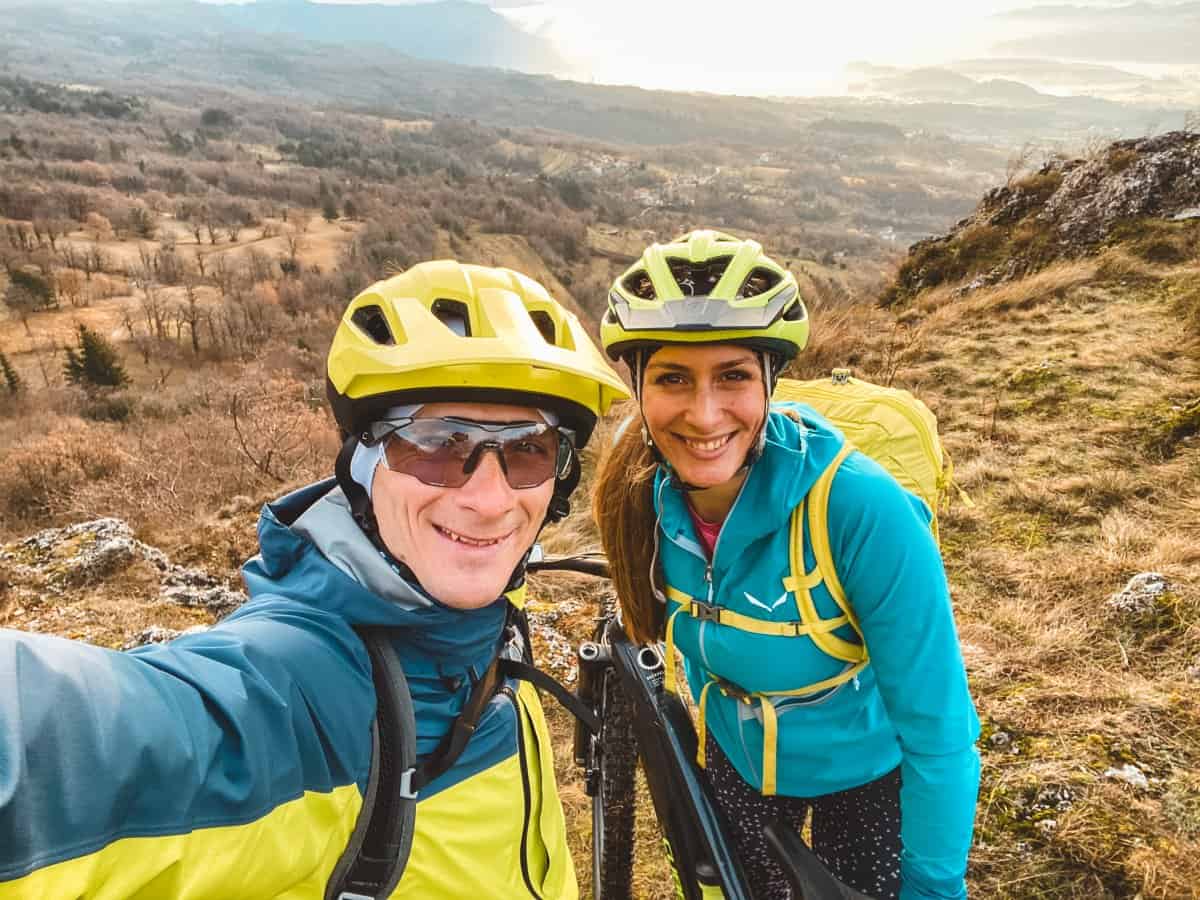 Aleksej Dolinsek - Alex from RockVelo and Sandra Suc testing new rental bikes