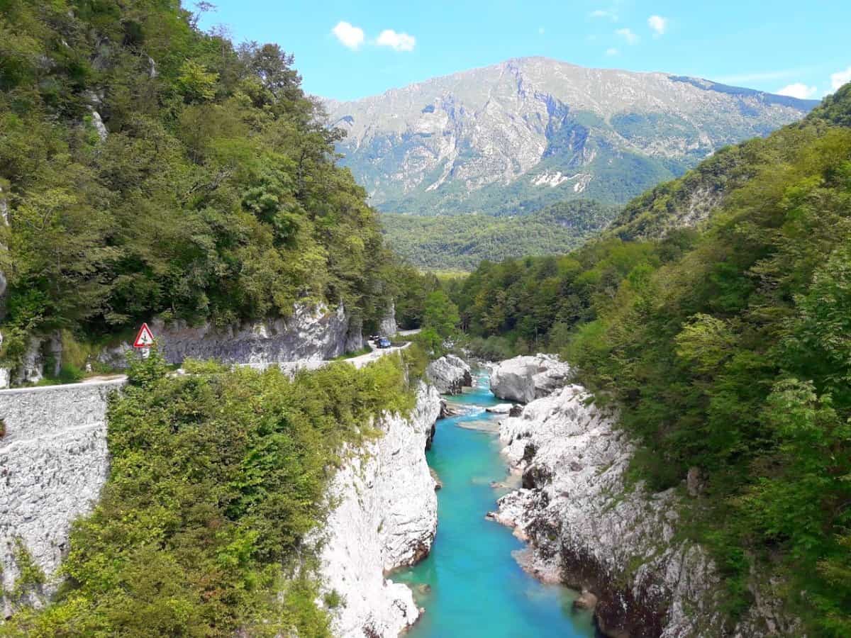 Alpine Slovenia river Soča. Road cycling tour by RockVelo