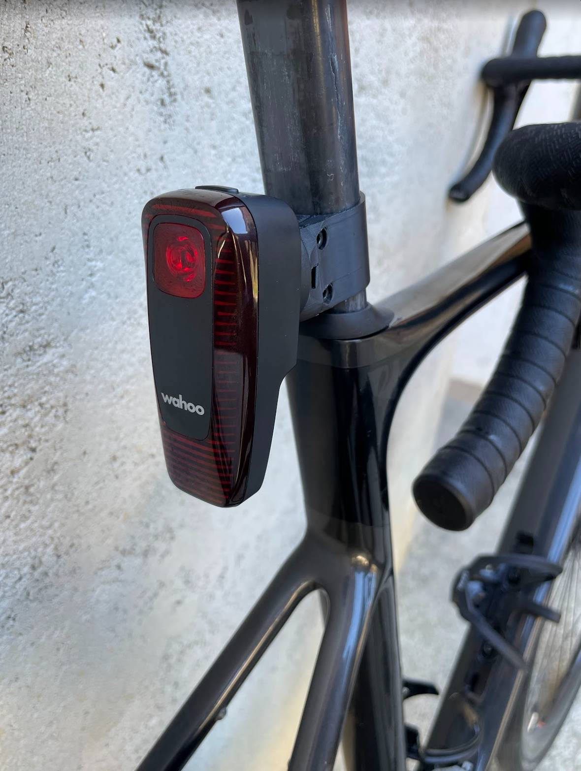 Waho Trackr Radar mounted on RockVelo rental road bike